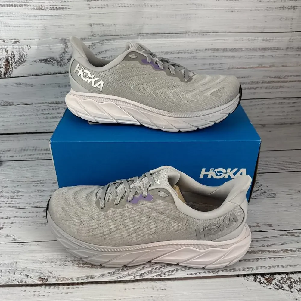 Hoka One One Arahi 6 Womens 10 D Wide Running Shoes Harbor Mist Silver